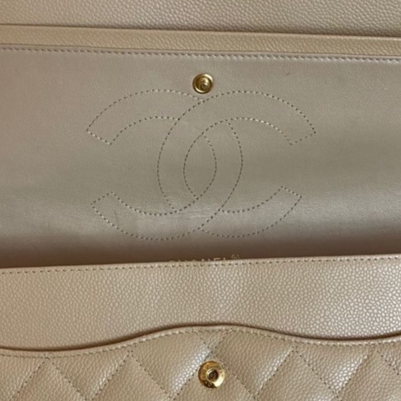 Chanel jumbo double flap beige caviar bag - Picture 3 of 9